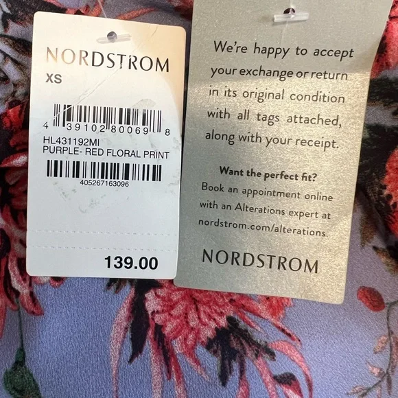 Chelsea28 Blue and Purple Wrap Midi Dress with V-Neck - Picture 15 of 16